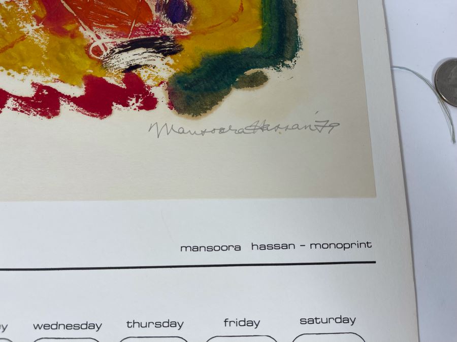 1980 Orginal Print Calendar Featuring 12 Hand Signed Prints By WWAC Washington Women's Arts Center Artists - See Photos [Photo 33]