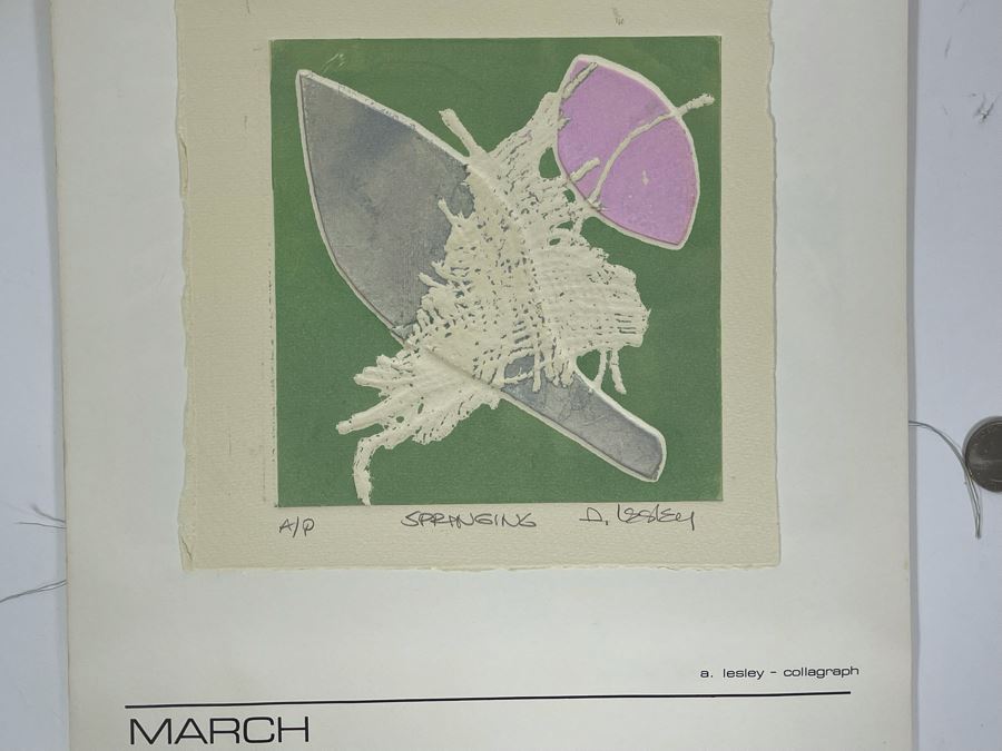 1980 Orginal Print Calendar Featuring 12 Hand Signed Prints By WWAC Washington Women's Arts Center Artists - See Photos [Photo 10]