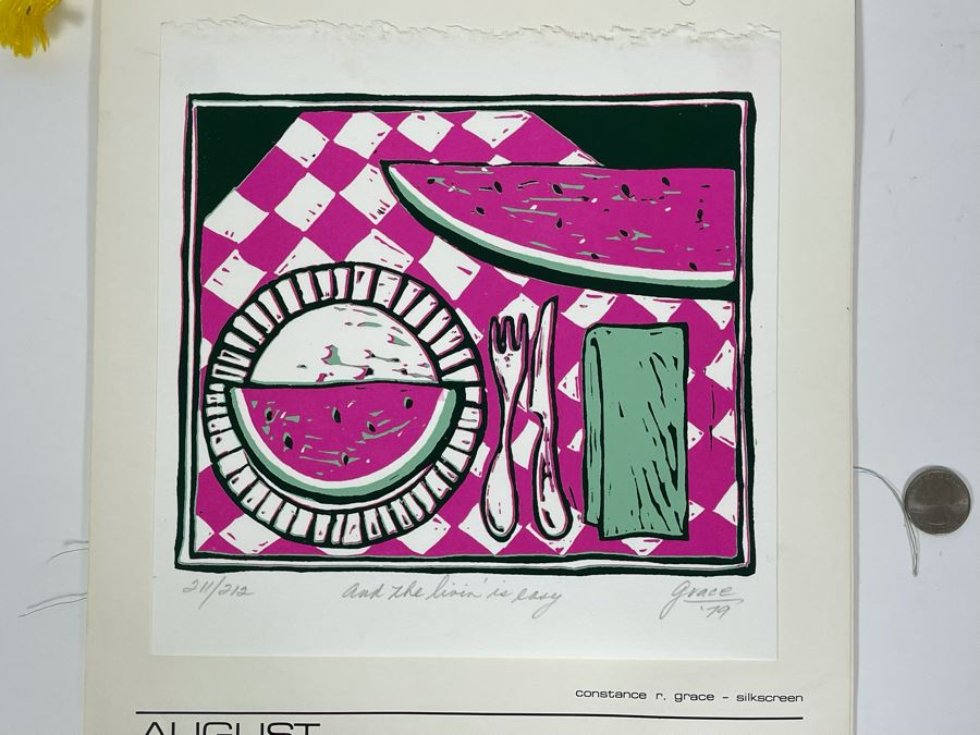 1980 Orginal Print Calendar Featuring 12 Hand Signed Prints By WWAC Washington Women's Arts Center Artists - See Photos [Photo 25]