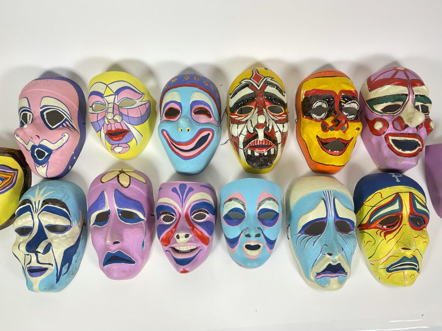 Collection Of Hand Painted Theatre Masks [Photo 1]