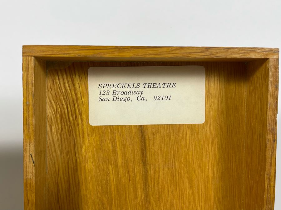 Pair Of Vintage Library Card File Wooden Boxes That Held Spreckels Theatre Membership Subscriptions [Photo 7]