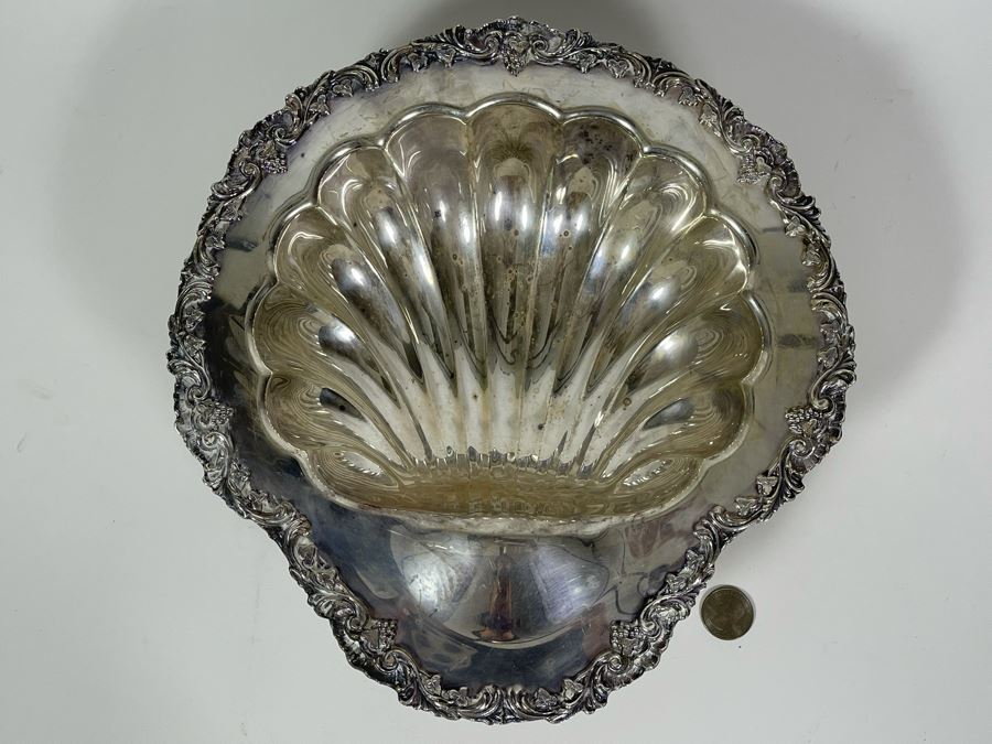Queen Victory Footed Silverplate Shell Dish 11.5W X 12D X 3H [Photo 4]