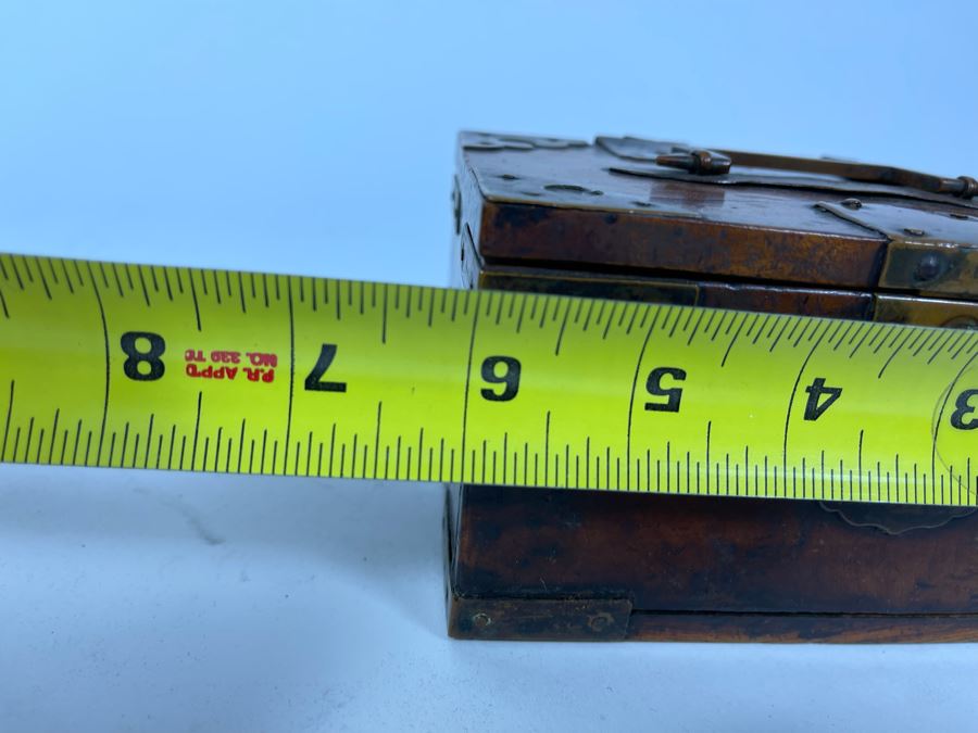 Small Old Asian Wooden Box 6W X 4D X 3H [Photo 11]