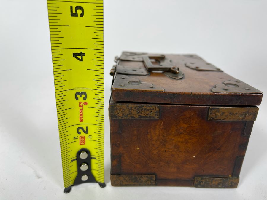 Small Old Asian Wooden Box 6W X 4D X 3H [Photo 13]