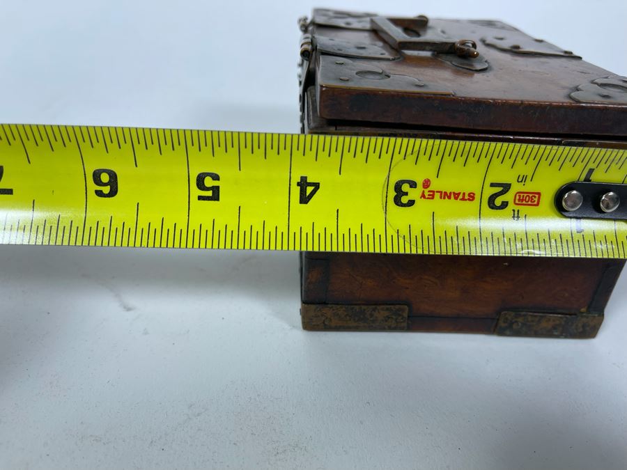 Small Old Asian Wooden Box 6W X 4D X 3H [Photo 12]