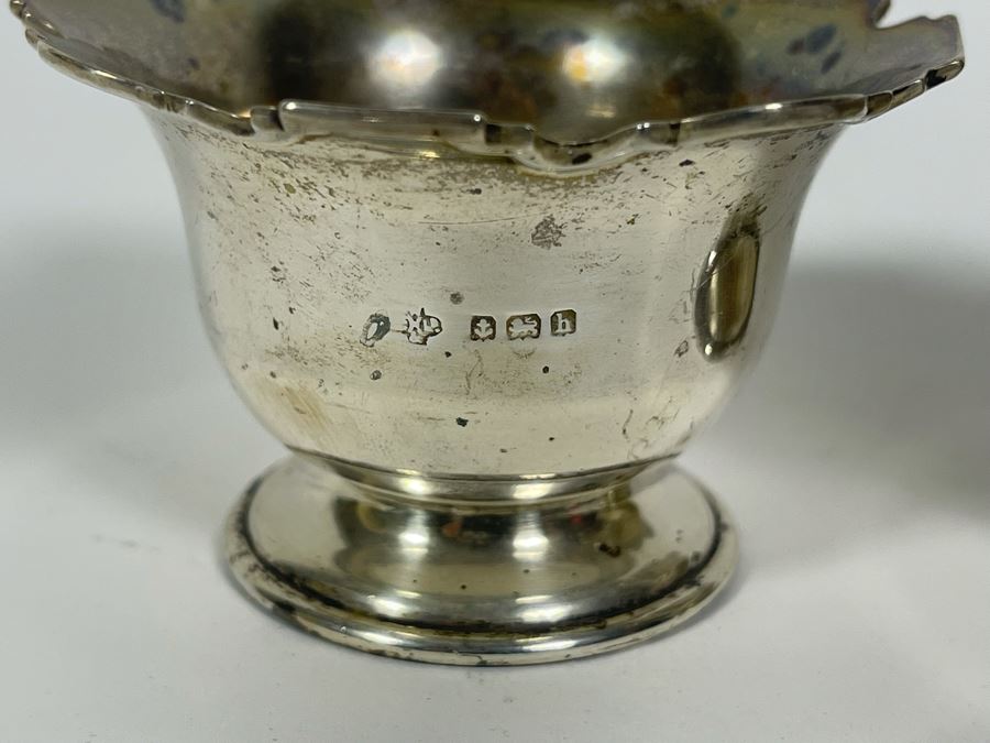 Set Of Four Sterling Silver English Footed Cups 160.9g [Photo 5]