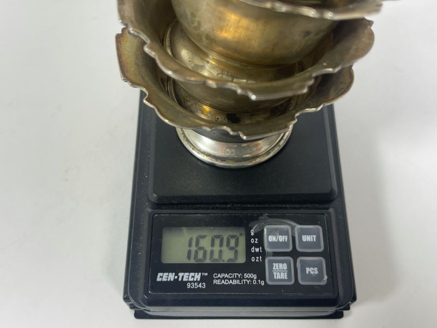 Set Of Four Sterling Silver English Footed Cups 160.9g [Photo 7]