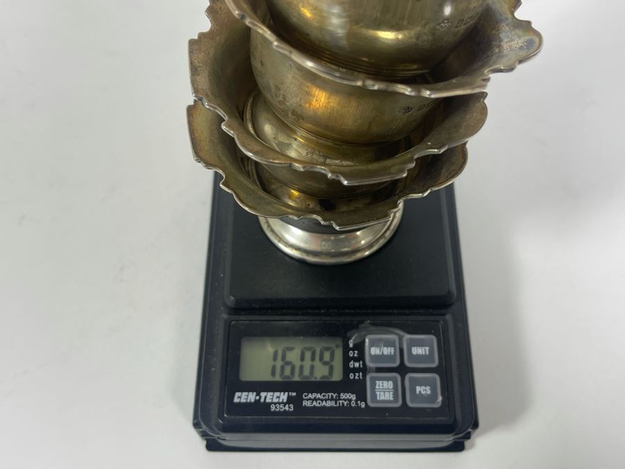 Set Of Four Sterling Silver English Footed Cups 160.9g [Photo 8]