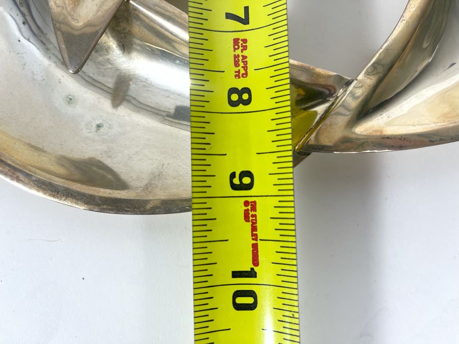 Los Castillo Taxco Hand Wrought Silverplate Dove Bird Divided Dish Made In Mexico 13.5W X 9H [Photo 13]