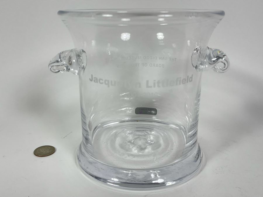 Simon Pearce Ice Bucket Personalized To Jacquelyn Littlefield From The San Diego Museum Of Art Board Of Trustees 7W X 6H [Photo 3]