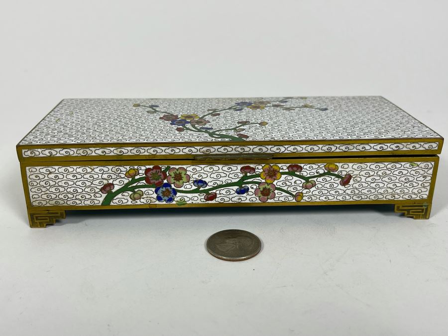 Chinese Cloisonne Box 7.5W X 3D X 1.5H [Photo 2]