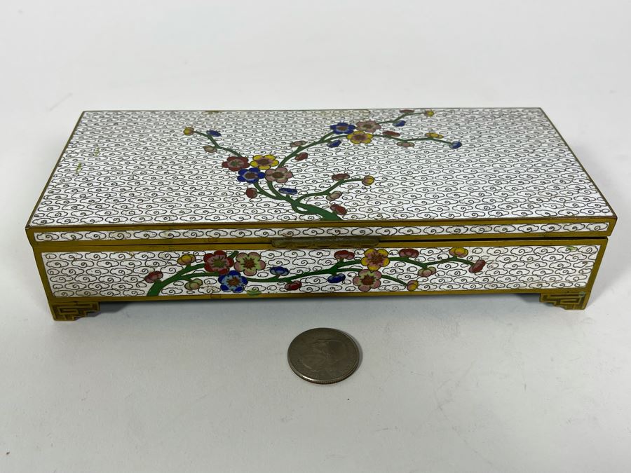 Chinese Cloisonne Box 7.5W X 3D X 1.5H [Photo 4]