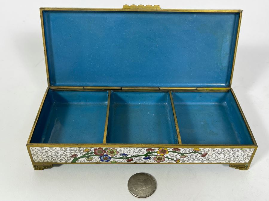 Chinese Cloisonne Box 7.5W X 3D X 1.5H [Photo 7]