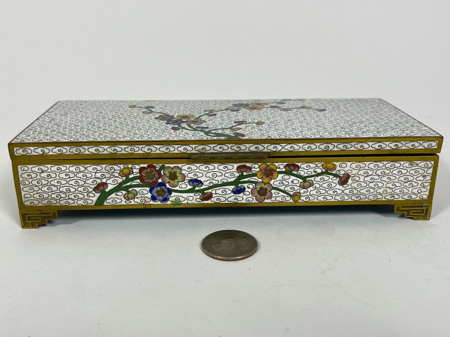 Chinese Cloisonne Box 7.5W X 3D X 1.5H [Photo 3]