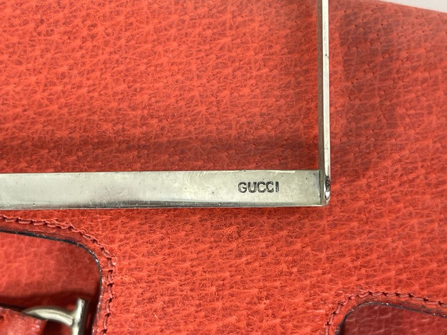 Red Gucci Wallet With J.M.S. Monogram 6 X 4 [Photo 4]