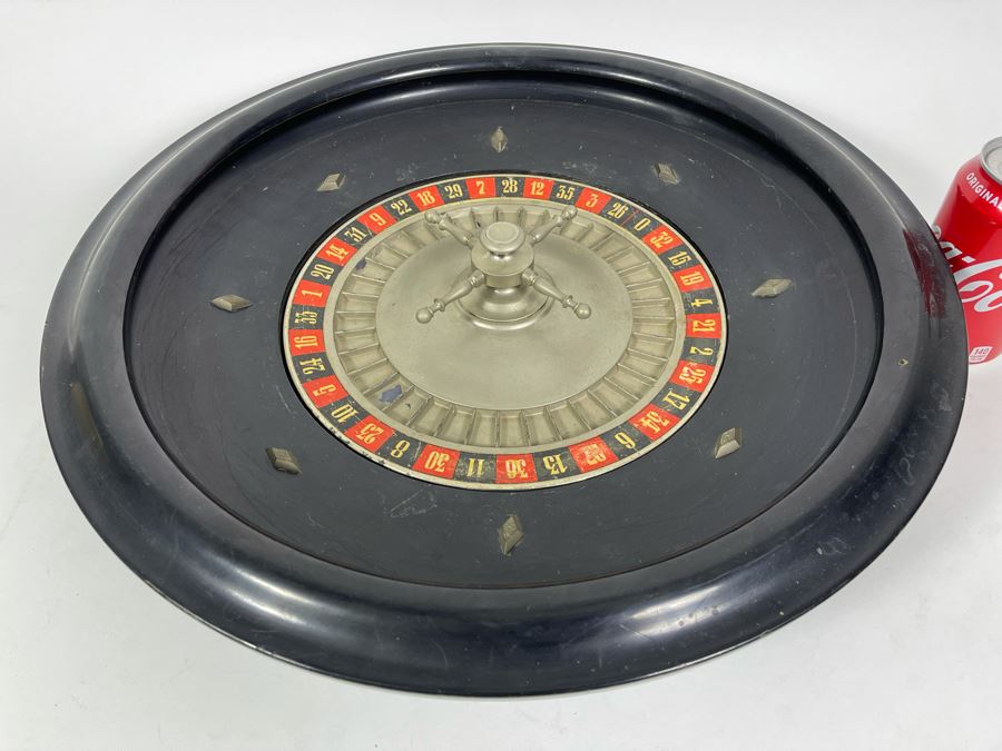 Vintage Metal And Wood Roulette Wheel 18R [Photo 5]