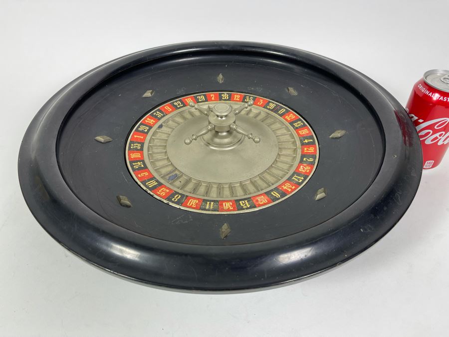 Vintage Metal And Wood Roulette Wheel 18R [Photo 4]
