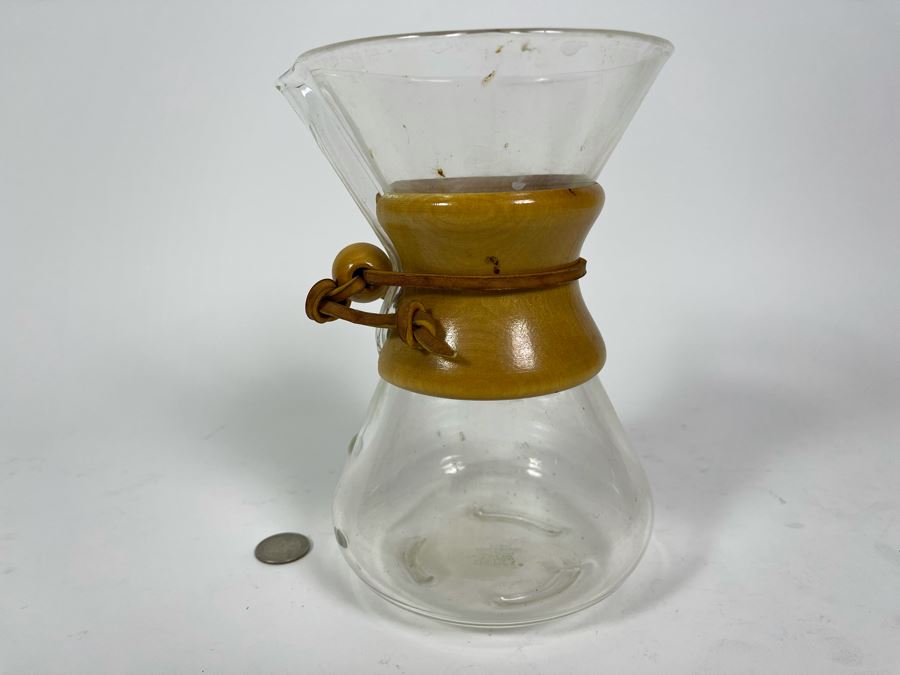 Chemex Pyrex Brand Glass Pitcher Beaker With Wooden Grip 8H [Photo 3]