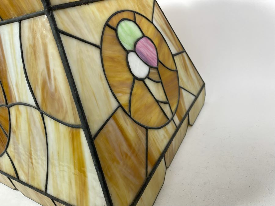 Vintage Swensen's Ice Cream Parlor From Spreckels Building San Diego Stained Glass Hanging Light Fixture (Ice Cream Sundae - See Photos) 30.5W X 16D X 13.5H [Photo 8]