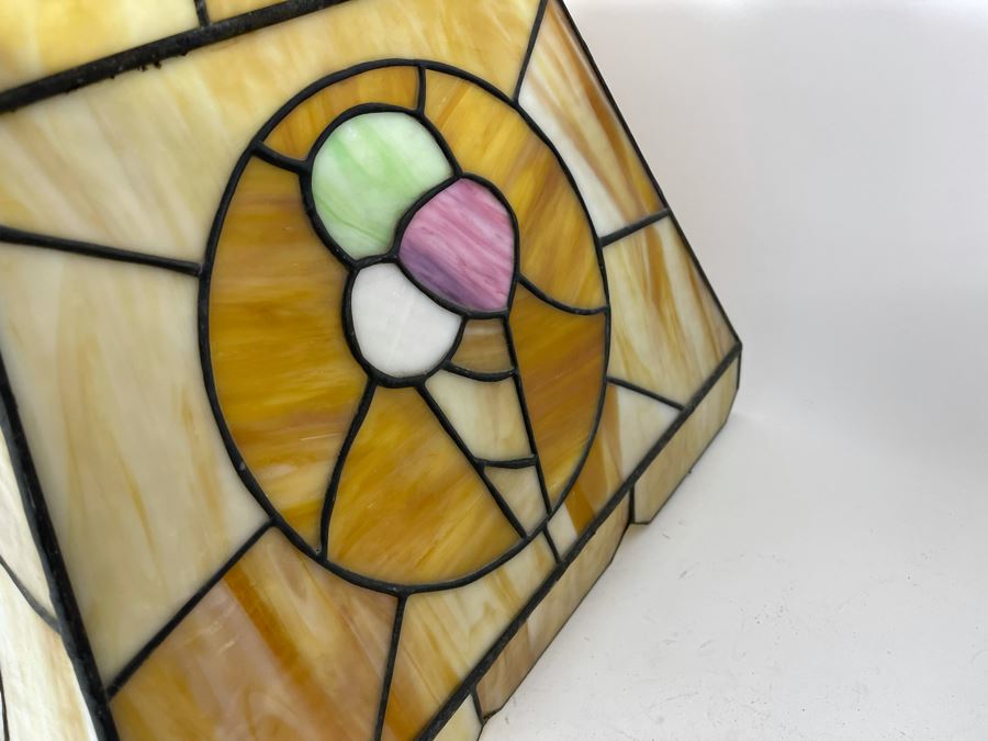 Vintage Swensen's Ice Cream Parlor From Spreckels Building San Diego Stained Glass Hanging Light Fixture (Ice Cream Sundae - See Photos) 30.5W X 16D X 13.5H [Photo 7]
