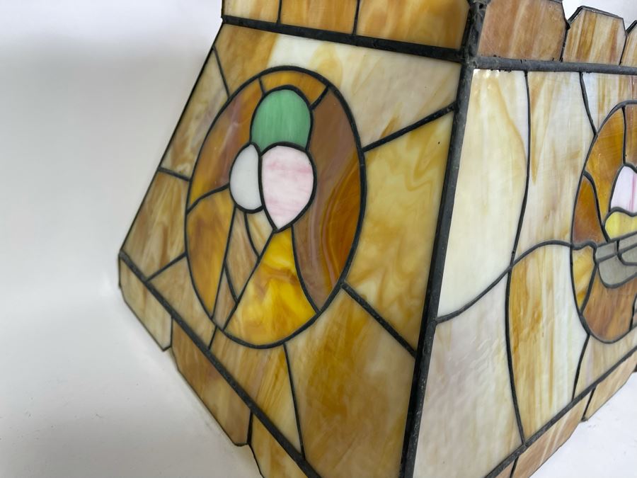 Vintage Swensen's Ice Cream Parlor From Spreckels Building San Diego Stained Glass Hanging Light Fixture (Ice Cream Sundae - See Photos) 30.5W X 16D X 13.5H [Photo 6]