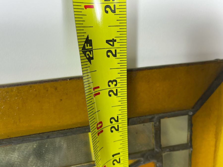 Vintage Stained Glass From Littlefield's Restaurant In The Spreckels Building San Diego 36W X 23.5H (See Photos For Minor Issues) [Photo 8]