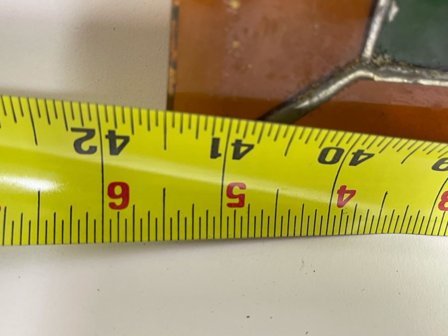 Vintage Stained Glass From Littlefield's Restaurant In The Spreckels Building San Diego 41.5W X 22H (See Photos For Minor Issues) [Photo 7]