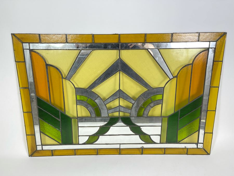 Vintage Stained Glass From Littlefield's Restaurant In The Spreckels Building San Diego 36W X 23.5H [Photo 2]