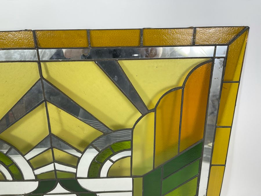 Vintage Stained Glass From Littlefield's Restaurant In The Spreckels Building San Diego 36W X 23.5H [Photo 7]