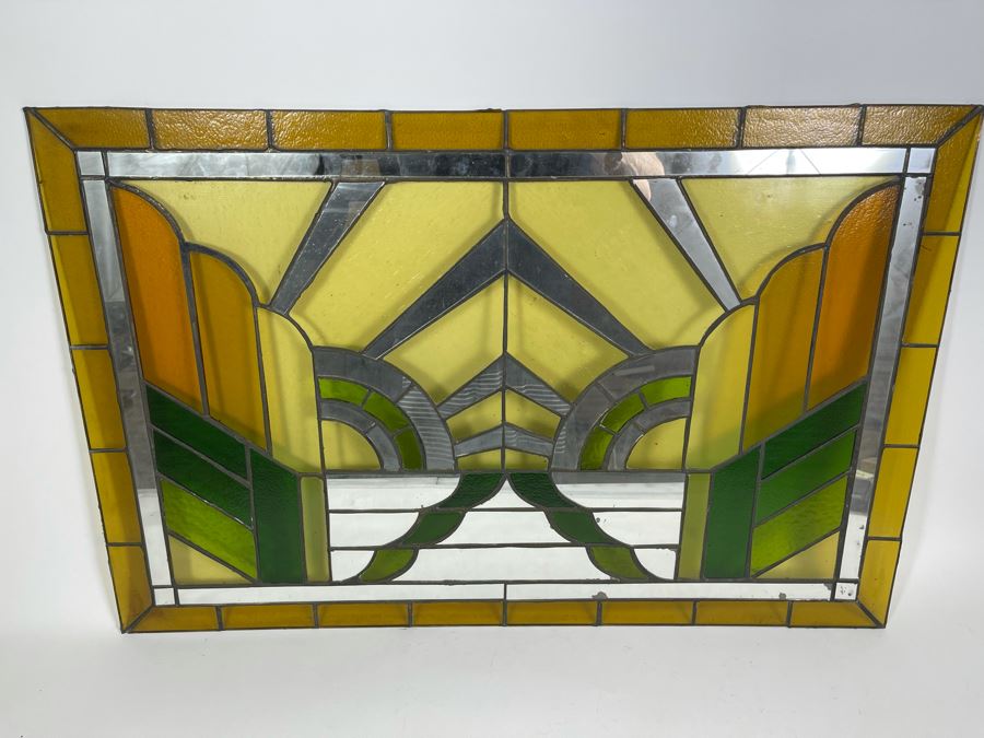 Vintage Stained Glass From Littlefield's Restaurant In The Spreckels Building San Diego 36W X 23.5H [Photo 3]