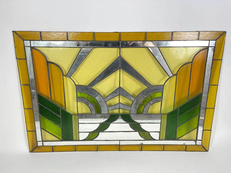 Vintage Stained Glass From Littlefield's Restaurant In The Spreckels Building San Diego 36W X 23.5H [Photo 4]