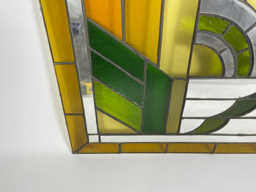 Vintage Stained Glass From Littlefield's Restaurant In The Spreckels Building San Diego 36W X 23.5H [Photo 5]