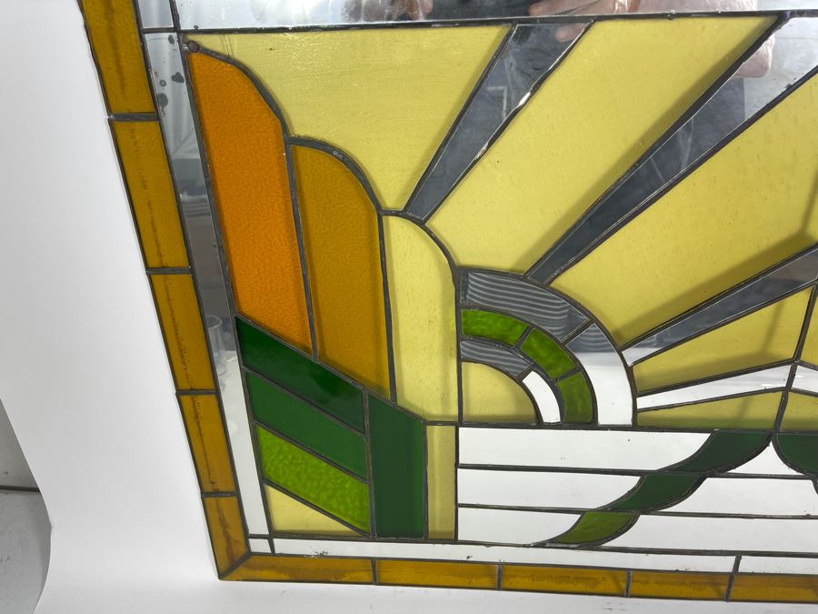 Vintage Stained Glass From Littlefield's Restaurant In The Spreckels Building San Diego 40W X 23.5H [Photo 4]