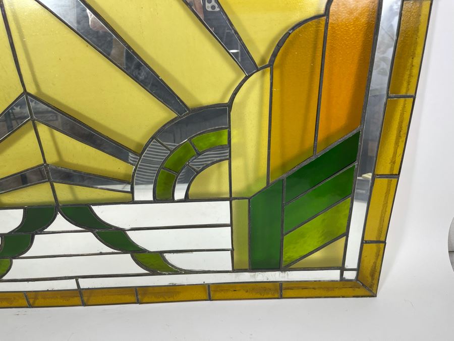 Vintage Stained Glass From Littlefield's Restaurant In The Spreckels Building San Diego 40W X 23.5H [Photo 5]