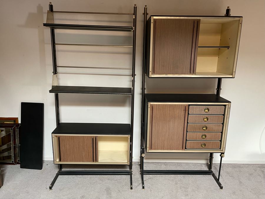Pair Of Vintage Modular Cabinets (Matches Black Executive Desk) 40W X 16D X 81H [Photo 2]
