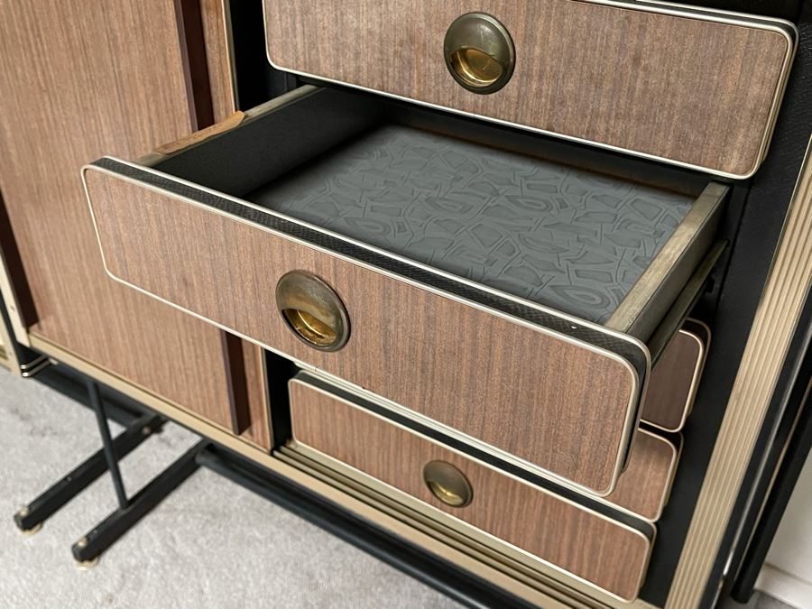 Pair Of Vintage Modular Cabinets (Matches Black Executive Desk) 40W X 16D X 81H [Photo 6]