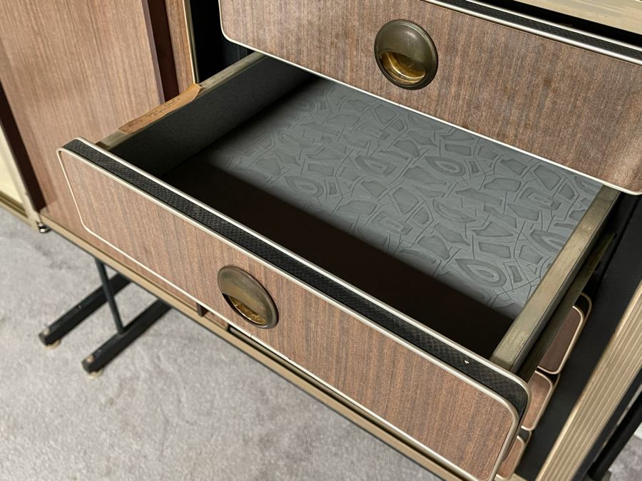 Pair Of Vintage Modular Cabinets (Matches Black Executive Desk) 40W X 16D X 81H [Photo 5]