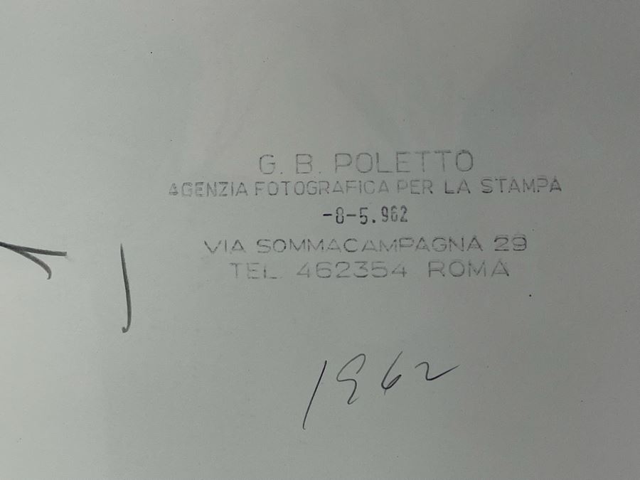 1962 Photo By Giovanni Battista Poletto - Rome, Italy - Co-stars Of Luchino Visconti Film The Leopard (Il Gattopardo) : Burt Lancaster, Claudia Cardinale (Photographer G.B. Poletto) 9.5 X 7.25 [Photo 5]