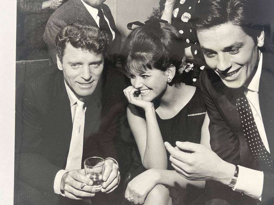 1962 Photo By Giovanni Battista Poletto - Rome, Italy - Co-stars Of Luchino Visconti Film The Leopard (Il Gattopardo) : Burt Lancaster, Claudia Cardinale, Alain Delon, Paolo Stoppa (Photographer G.B. Poletto) 9.5 X 7.25 [Photo 4]