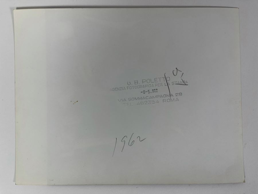 1962 Photo By Giovanni Battista Poletto - Rome, Italy - Co-stars Of Luchino Visconti Film The Leopard (Il Gattopardo) : Burt Lancaster, Claudia Cardinale, Alain Delon, Paolo Stoppa (Photographer G.B. Poletto) 9.5 X 7.25 [Photo 6]