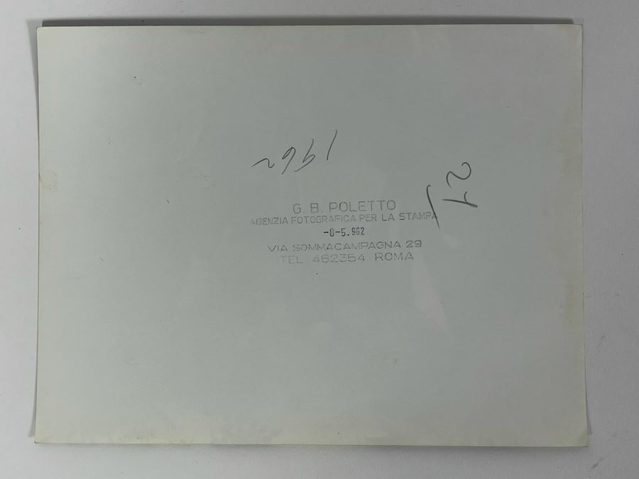 1962 Photo By Giovanni Battista Poletto - Rome, Italy - Co-stars Of Luchino Visconti Film The Leopard (Il Gattopardo) : Burt Lancaster With Luchino Visconti (Photographer G.B. Poletto) 9.5 X 7.25 [Photo 5]