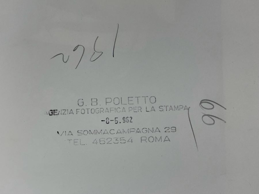 1962 Photo By Giovanni Battista Poletto - Rome, Italy - Co-stars Of Luchino Visconti Film The Leopard (Il Gattopardo) : Burt Lancaster, Claudia Cardinale, Alain Delon, Paolo Stoppa (Photographer G.B. Poletto) 9.5 X 7.25 [Photo 5]