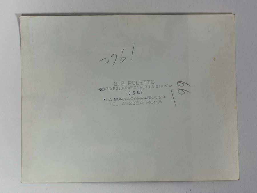 1962 Photo By Giovanni Battista Poletto - Rome, Italy - Co-stars Of Luchino Visconti Film The Leopard (Il Gattopardo) : Burt Lancaster, Claudia Cardinale, Alain Delon, Paolo Stoppa (Photographer G.B. Poletto) 9.5 X 7.25 [Photo 4]