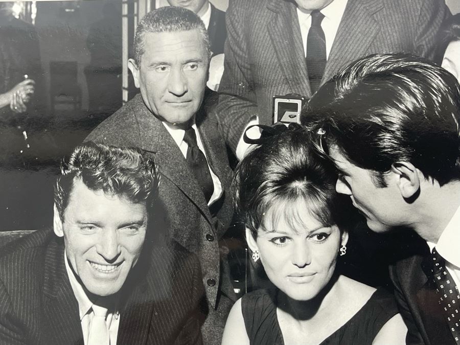 1962 Photo By Giovanni Battista Poletto - Rome, Italy - Co-stars Of Luchino Visconti Film The Leopard (Il Gattopardo) : Burt Lancaster, Claudia Cardinale, Alain Delon, Paolo Stoppa (Photographer G.B. Poletto) 9.5 X 7.25 [Photo 3]