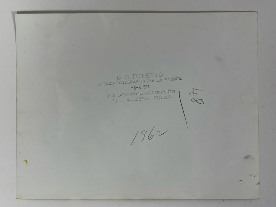 1962 Photo By Giovanni Battista Poletto - Rome, Italy - Co-stars Of Luchino Visconti Film The Leopard (Il Gattopardo) : Burt Lancaster, Claudia Cardinale, Alain Delon, Paolo Stoppa (Photographer G.B. Poletto) 9.5 X 7.25 [Photo 4]