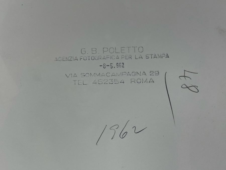 1962 Photo By Giovanni Battista Poletto - Rome, Italy - Co-stars Of Luchino Visconti Film The Leopard (Il Gattopardo) : Burt Lancaster, Claudia Cardinale, Alain Delon, Paolo Stoppa (Photographer G.B. Poletto) 9.5 X 7.25 [Photo 5]