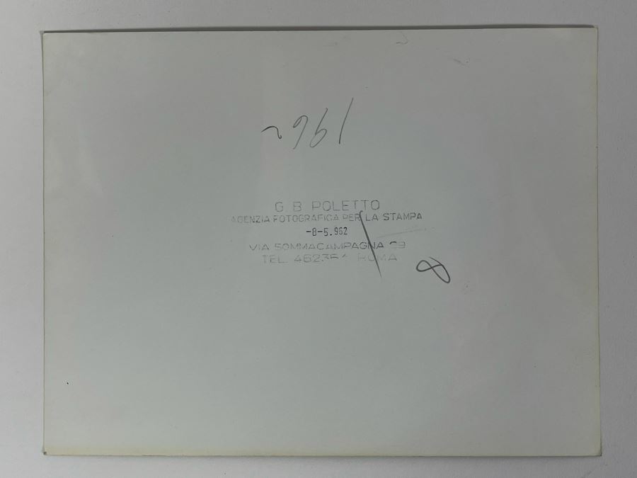 1962 Photo By Giovanni Battista Poletto - Rome, Italy - Co-stars Of Luchino Visconti Film The Leopard (Il Gattopardo) : Burt Lancaster, Claudia Cardinale, Alain Delon, Paolo Stoppa (Photographer G.B. Poletto) 9.5 X 7.25 [Photo 5]