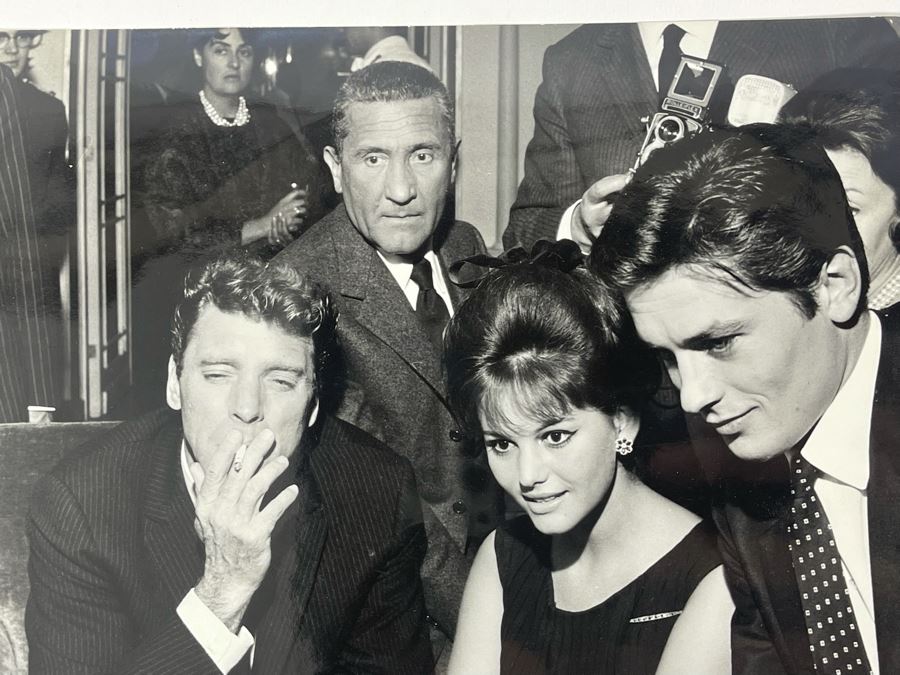1962 Photo By Giovanni Battista Poletto - Rome, Italy - Co-stars Of Luchino Visconti Film The Leopard (Il Gattopardo) : Burt Lancaster, Claudia Cardinale, Alain Delon, Paolo Stoppa (Photographer G.B. Poletto) 9.5 X 7.25 [Photo 4]