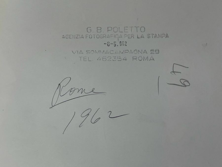 1962 Photo By Giovanni Battista Poletto - Rome, Italy - Co-stars Of Luchino Visconti Film The Leopard (Il Gattopardo) : Burt Lancaster, Claudia Cardinale, Alain Delon, Paolo Stoppa (Photographer G.B. Poletto) 9.5 X 7.25 [Photo 6]