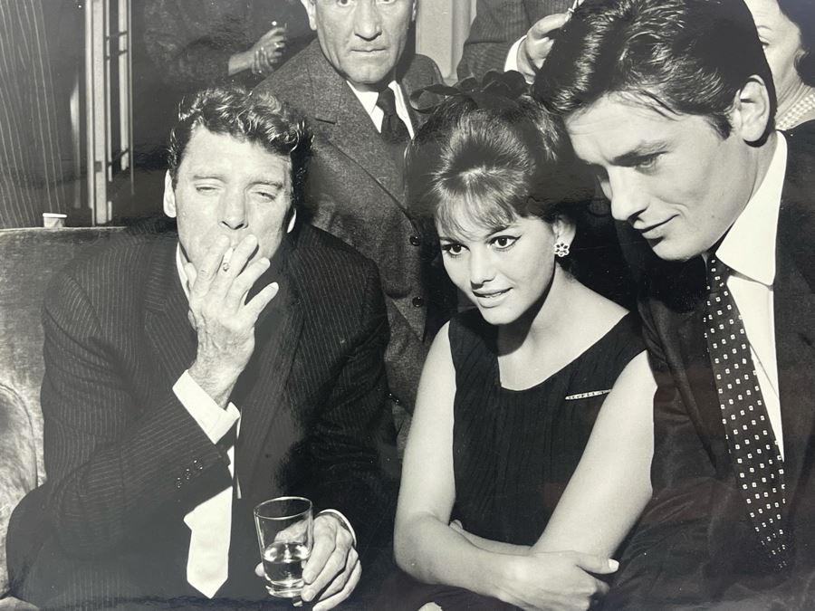 1962 Photo By Giovanni Battista Poletto - Rome, Italy - Co-stars Of Luchino Visconti Film The Leopard (Il Gattopardo) : Burt Lancaster, Claudia Cardinale, Alain Delon, Paolo Stoppa (Photographer G.B. Poletto) 9.5 X 7.25 [Photo 3]